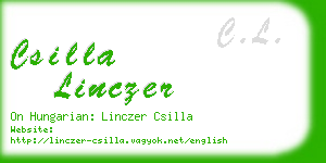 csilla linczer business card